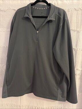 Nike Grey Dri-FIT Quarter-Zip Pullover